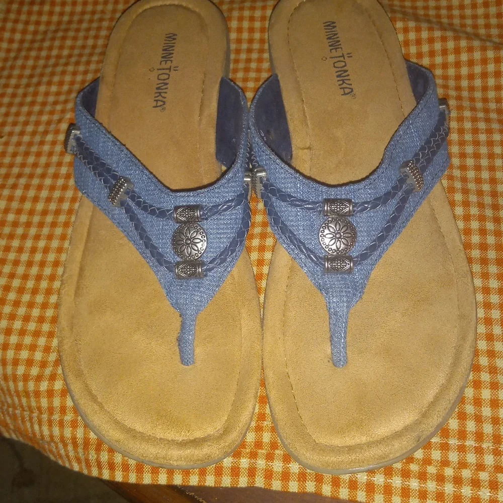 Minnetonka Denim Sandals